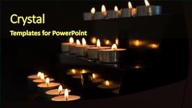  Presentation with candles - Presentation having church offering - tea light candles background and a wine colored foreground
