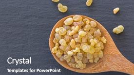  Presentation with black yellow - PPT layouts having church offering - wooden spoon of aromatic yellow background and a dark gray colored foreground