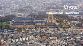  Presentation with organization - Amazing slide deck having church organization - aerial view on paris backdrop and a gray colored foreground