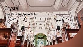  Presentation with church - Theme featuring church parry corne in chennai background and a coral colored foreground