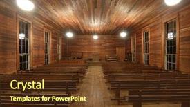  Presentation with 19th century - Beautiful theme featuring church pew - interior of a historic 19th backdrop and a tawny brown colored foreground