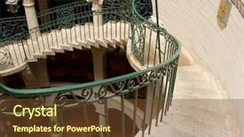  Presentation with church building - Amazing PPT theme having church safety - cold and stone stairs backdrop and a  colored foreground