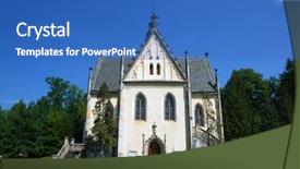  Presentation with castle - PPT layouts featuring church safety - old castle - tomb background and a  colored foreground