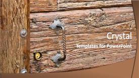  Presentation with access - Cool new presentation theme with church safety - old wood door access backdrop and a coral colored foreground