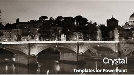  Presentation with vatican - Colorful presentation design enhanced with church san pietro - river tiber and st peters backdrop and a dark gray colored foreground