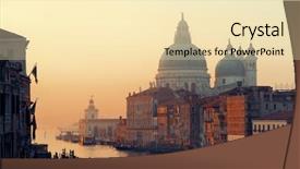  Presentation with church - Slide deck enhanced with church santa maria della salute background and a lemonade colored foreground