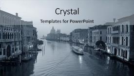  Presentation with church - Slide deck enhanced with church santa maria della salute background and a light blue colored foreground