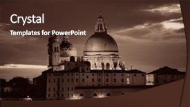 Presentation with church sale - Slide deck with church santa maria della salute background and a  colored foreground