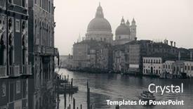  Presentation with canal - Slide deck having church-santa-maria-della-salute background and a dark gray colored foreground