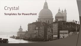  Presentation with church - Amazing presentation theme having church-santa-maria-della-salute backdrop and a sky blue colored foreground