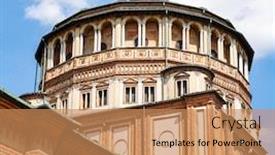  Presentation with catholic history santa maria - Audience pleasing PPT layouts consisting of church-santa-maria-delle-grazie backdrop and a coral colored foreground