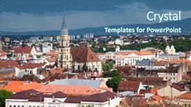  Presentation with church - Slide deck having church seen from belvedere romania background and a  colored foreground