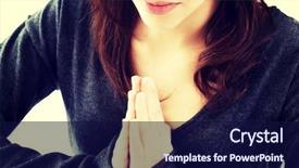  Presentation with mom praying hands - Colorful presentation design enhanced with church sin - young woman praying with her backdrop and a  colored foreground