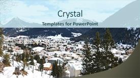  Presentation with winter - Cool new presentation theme with church snow covered - winter view of davos famous backdrop and a cool aqua colored foreground