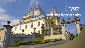  Presentation with senior study ukraine revolution - Audience pleasing presentation consisting of church steeple cloud - st george cathedral in lviv backdrop and a teal colored foreground