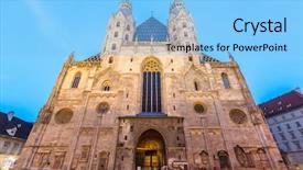  Presentation with vienna - Cool new presentation theme with church steeple cloud - st stephan cathedral in vienna backdrop and a light blue colored foreground