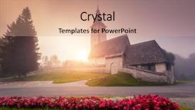  Presentation with john the baptist - Colorful presentation theme enhanced with church sv john the baptist backdrop and a  colored foreground