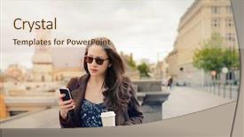  Presentation with outdoors - Audience pleasing slide deck consisting of church technogoly - girl relaxing outdoors backdrop and a sky blue colored foreground