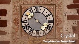  Presentation with grape - Cool new PPT layouts with church tower clock backdrop and a  colored foreground