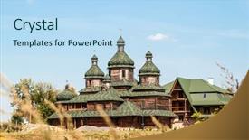  Presentation with church blue - Cool new PPT layouts with dove flame - preparation for the joyous celebration backdrop and a coral colored foreground