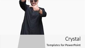  Presentation with christian church - Colorful theme enhanced with church vision - young christian priest wearing sunglasses backdrop and a white colored foreground