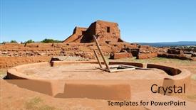  Presentation with native indian - Presentation theme with church with a native american background and a coral colored foreground