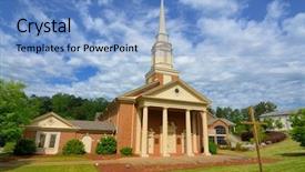  Presentation with cloud - Colorful slide deck enhanced with church with dramatic cloud cover backdrop and a  colored foreground