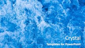  Presentation with sea water - Theme with churning water in the sea background and a teal colored foreground