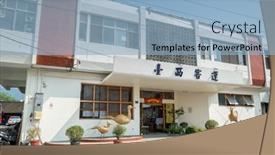  Presentation with handicraft - Colorful presentation theme enhanced with chushan-taiwan-august-28th-2019 backdrop and a light blue colored foreground