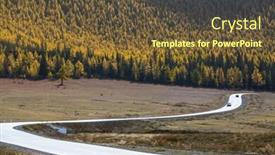  Presentation with highway - PPT theme consisting of chuya-highway-or-chuysky-trakt background and a tawny brown colored foreground