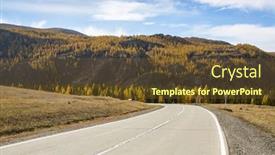  Presentation with highway - Theme featuring chuya-highway-or-chuysky-trakt background and a tawny brown colored foreground