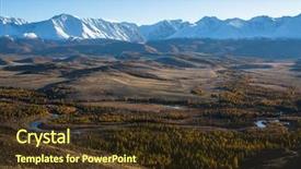 Presentation with russia - PPT theme consisting of chuya ridge in altai mountains background and a tawny brown colored foreground