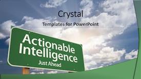  Presentation with blue green - Slides enhanced with cia - actionable intelligence green road sign background and a light blue colored foreground