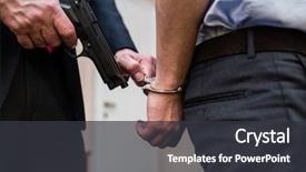  Presentation with criminal justice probation - Presentation consisting of cia - policeman arresting a criminal background and a dark gray colored foreground