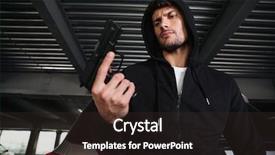  Presentation with car parking - Presentation having cia - serious young criminal man background and a wine colored foreground