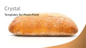  Presentation with italian - Presentation theme consisting of ciabatta-traditional-italian-bread-isolated background and a white colored foreground
