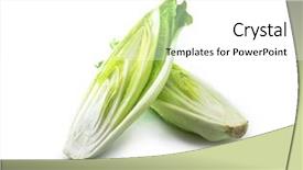  Presentation with half white and half bright coloured - Cool new presentation theme with cichorium endivia cut in half backdrop and a white colored foreground