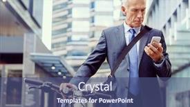  Presentation with bicycle - Amazing slides having ciclo celular - successful businessman riding bicycle backdrop and a  colored foreground