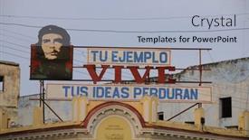  Presentation with che - Beautiful presentation featuring cienfuegos-cuba-oct-26-2008 backdrop and a light blue colored foreground