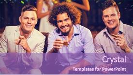  Presentation with whisky - Presentation theme featuring cigar and whisky in bar background and a violet colored foreground