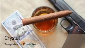  Presentation with cuban - Theme having cigar cuban cigar whiskey cash background and a coral colored foreground
