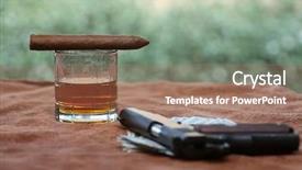  Presentation with cuban - Theme featuring cigar cuban cigar whiskey cash background and a coral colored foreground