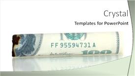  Presentation with cigar - PPT layouts featuring cigar of the 100 dollar bill isolated on white background and a white colored foreground