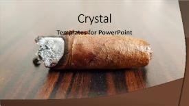  Presentation with cuban - Cool new slides with cigar resting on an ashtray backdrop and a soft green colored foreground