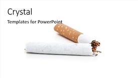  Presentation with concrete cracked and steel - Presentation design featuring cigarette all on white background background and a white colored foreground