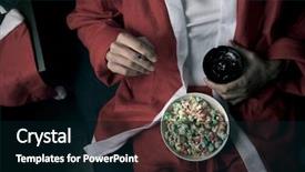  Presentation with santa - Audience pleasing presentation design consisting of cigarette and eating pop corn backdrop and a  colored foreground