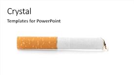  Presentation with cigarette - Colorful presentation design enhanced with cigarette butt on white background backdrop and a  colored foreground