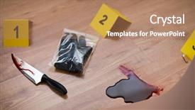  Presentation with murder blood - Beautiful theme featuring cigarette kills - murder kill and forensic concept backdrop and a coral colored foreground