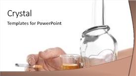  Presentation with alcohol white - Audience pleasing presentation consisting of cigarette near bottle of alcohol backdrop and a white colored foreground