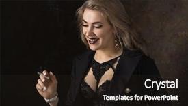  Presentation with black girl sexy fashionable mulatto - Colorful slide set enhanced with cigarette on a dark background backdrop and a wine colored foreground